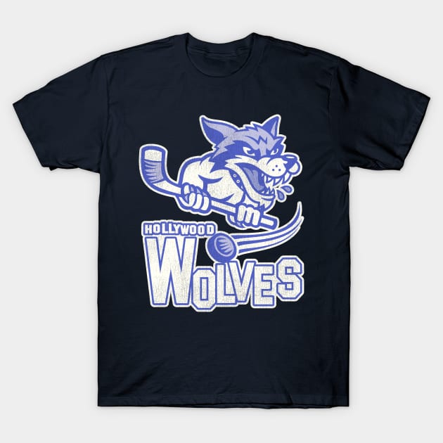 Defunct Hollywood Wolves Hockey Team T-Shirt by Defunctland